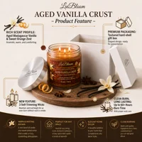 Luxury Aged Vanilla Crust Scented Candle 25 oz – Long Lasting Sweet Vanilla Bakery Aroma | Handcraft