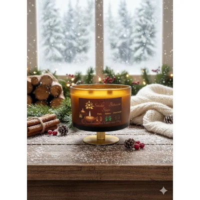 Eclipsed By Vanilla Flame-24 oz Wood Wick Scented Candle