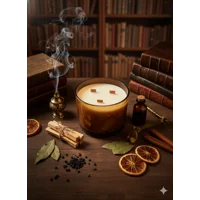 Eclipsed By Vanilla Flame-24 oz Wood Wick Scented Candle