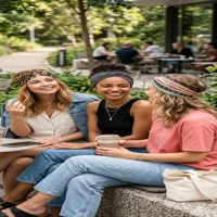 Lwbloom Women's Boho Twist Knot Headbands 3-Pack – Wide Stretch Hair Bands, Leopard Print, Striped &