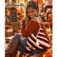 LwBloom Reversible Crochet Shoulder Bag – Boho Handmade Purse with Tassel, Vintage Map Print & Braid