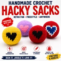 Lwbloom Handmade Crochet Hacky Sack Ball