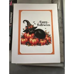 Halloween Cat/ Pumpkins