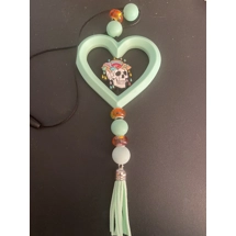Teal heart/skelton