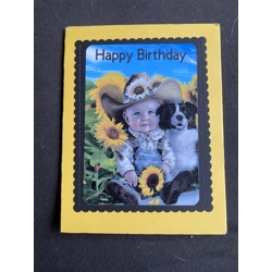 Little cowboy and dog