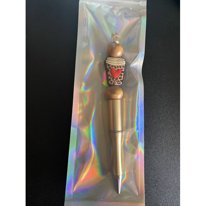 product Image for Coffee red heart pen