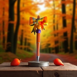 Orange bow pen
