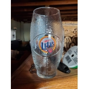 Superbowl 36 Miller light football glass