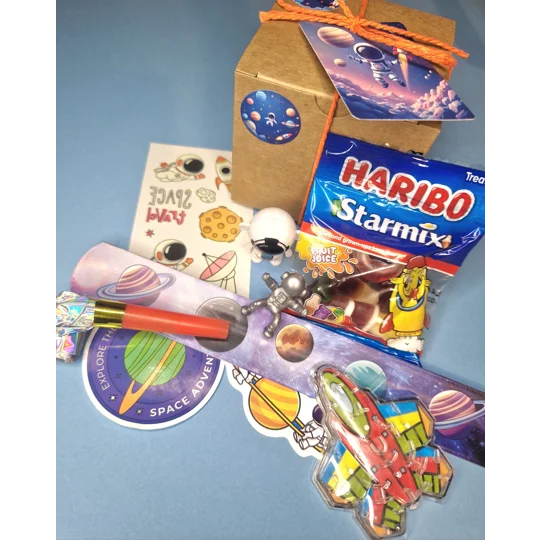 Party Bag in a Box (SPACE) | Pre-filled Kids Birthday Favours | Ready Made Party Bags