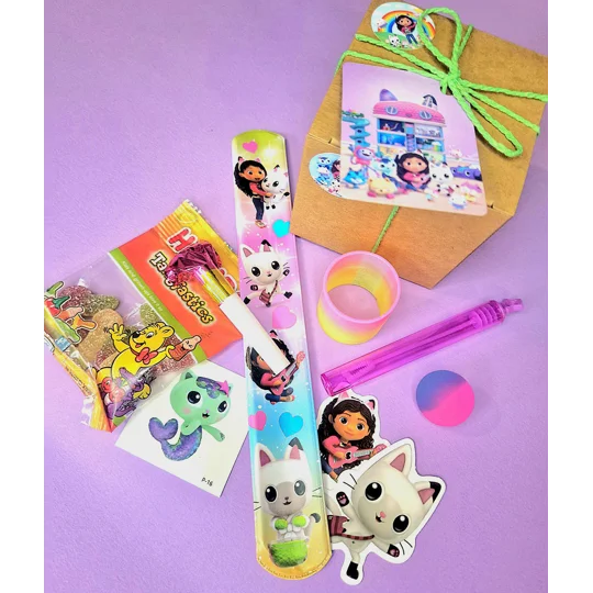 Party Bag in a Box (GABBYS DOLLHOUSE) | Pre-filled Kids Birthday Favours | Ready Made Party Bags
