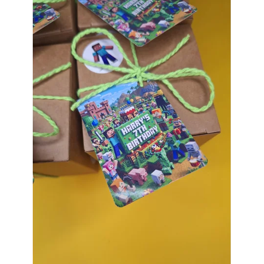 Party Bag in a Box (MINE-CRAFT) | Pre-filled Kids Birthday Favours | Ready Made Party Bags