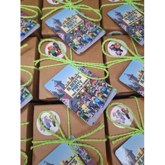Party Bag in a Box (MINE-CRAFT) | Pre-filled Kids Birthday Favours | Ready Made Party Bags