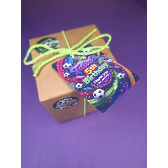 Party Bag in a Box (FOOTBALL) | Pre-filled Kids Birthday Favours | Ready Made Party Bags