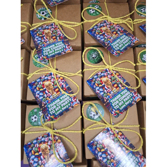 Party Bag in a Box (FOOTBALL) | Pre-filled Kids Birthday Favours | Ready Made Party Bags