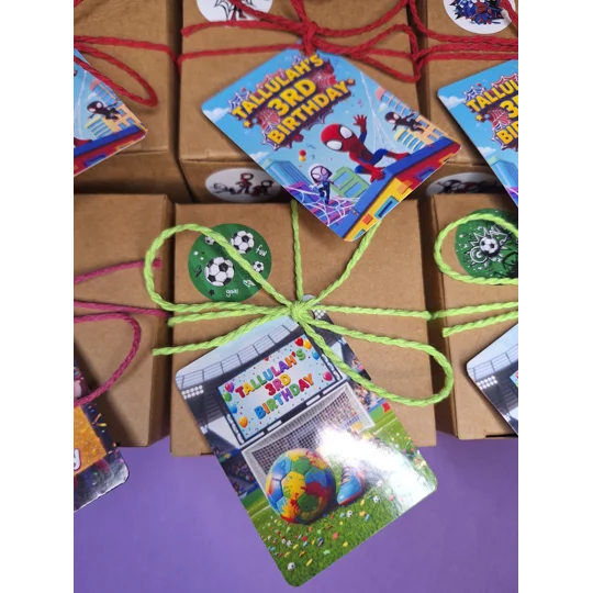 Party Bag in a Box (FOOTBALL) | Pre-filled Kids Birthday Favours | Ready Made Party Bags