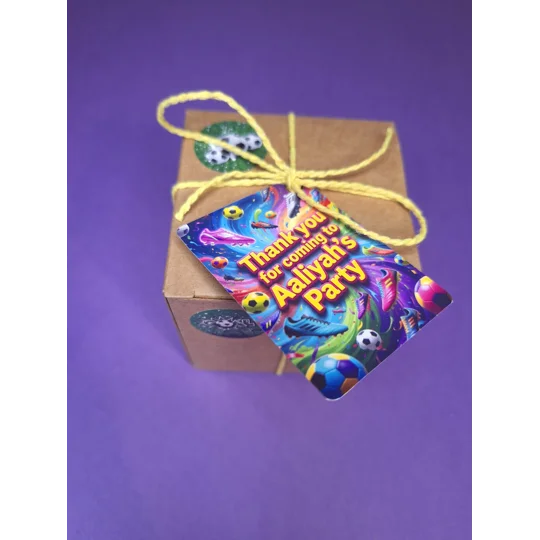 Party Bag in a Box (FOOTBALL) | Pre-filled Kids Birthday Favours | Ready Made Party Bags