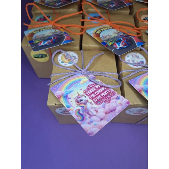 Party Bag in a Box (UNICORN) | Pre-filled Kids Birthday Favours | Ready Made Party Bags