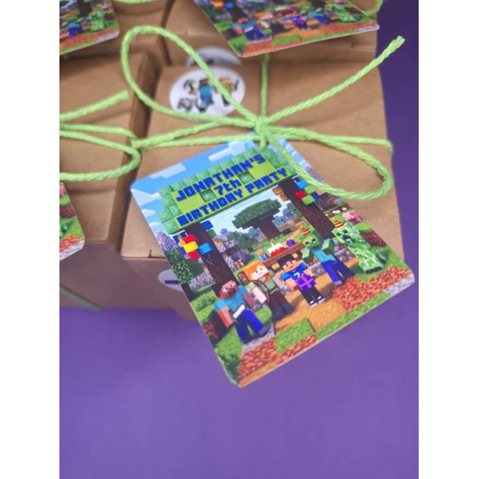 Party Bag in a Box (MINE-CRAFT) | Pre-filled Kids Birthday Favours | Ready Made Party Bags