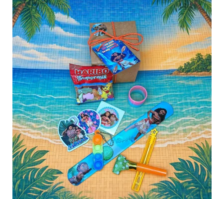 Party Bag in a Box (MOANA) | Pre-filled Kids Birthday Favours | Ready Made Party Bags