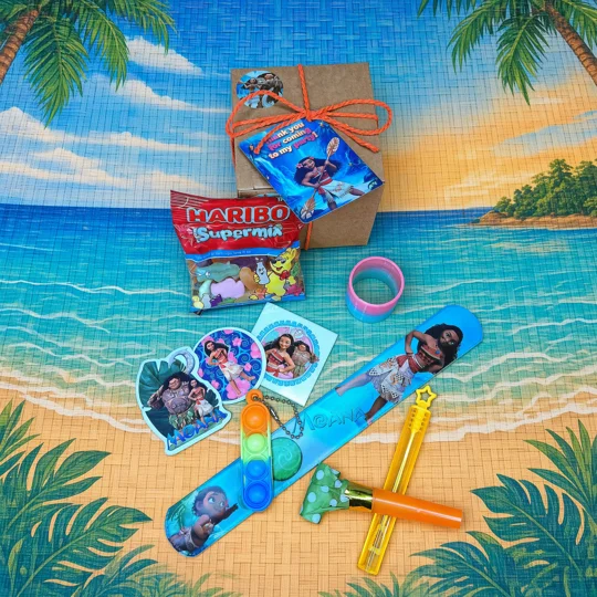 Party Bag in a Box (MOANA) | Pre-filled Kids Birthday Favours | Ready Made Party Bags