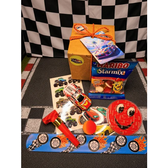 Party Bag in a Box (CARS) | Pre-filled Kids Birthday Favours | Ready Made Party Bags