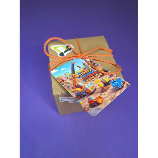 Party Bag in a Box (CONSTRUCTION) | Pre-filled Kids Birthday Favours | Ready Made Party Bags