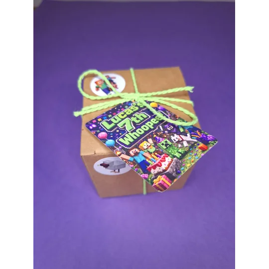 Party Bag in a Box (MINE-CRAFT) | Pre-filled Kids Birthday Favours | Ready Made Party Bags