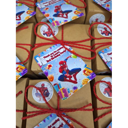 Party Bag in a Box (SPIDERMAN) | Pre-filled Kids Birthday Favours | Ready Made Party Bags