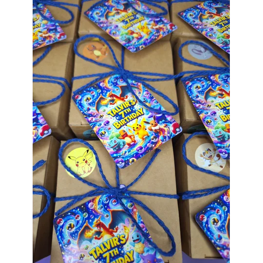Party Bag in a Box (POKEMON) | Pre-filled Kids Birthday Favours | Ready Made Party Bags
