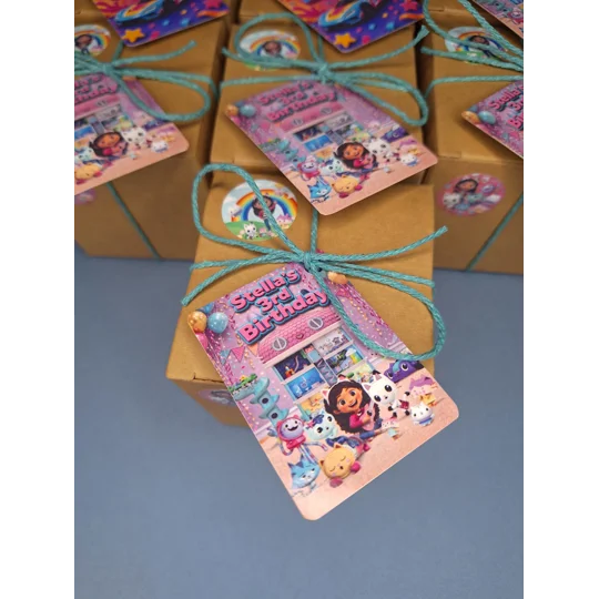 Party Bag in a Box (GABBYS DOLLHOUSE) | Pre-filled Kids Birthday Favours | Ready Made Party Bags