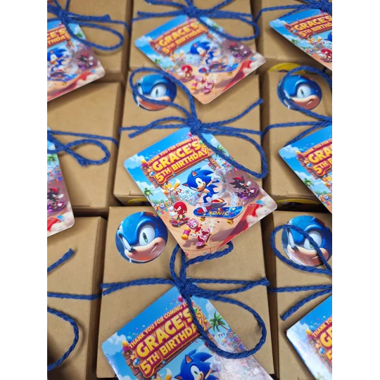 Party Bag in a Box (SONIC) | Pre-filled Kids Birthday Favours | Ready Made Party Bags