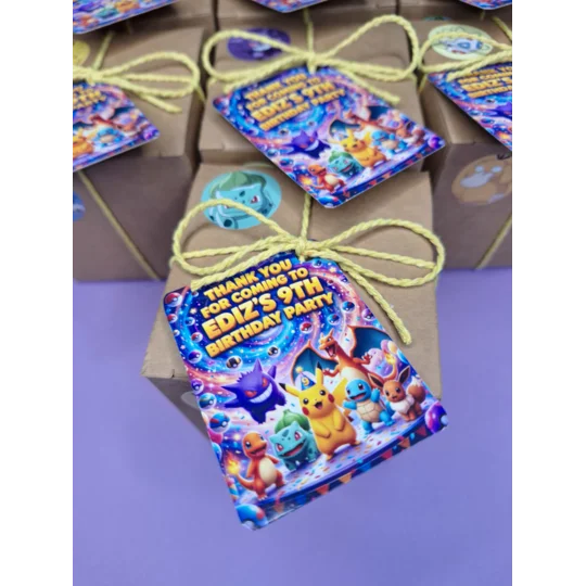 Party Bag in a Box (POKEMON) | Pre-filled Kids Birthday Favours | Ready Made Party Bags