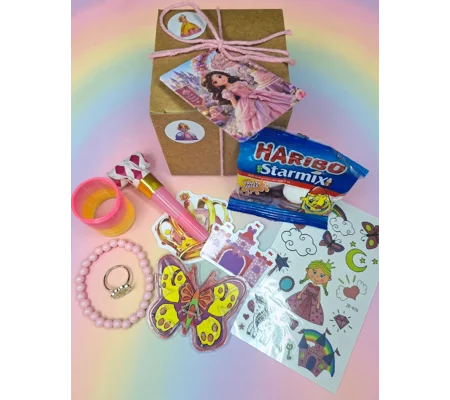 Party Bag in a Box (PRINCESS) | Pre-filled Kids Birthday Favours | Ready Made Party Bags