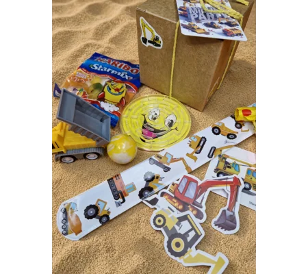 Party Bag in a Box (CONSTRUCTION) | Pre-filled Kids Birthday Favours | Ready Made Party Bags