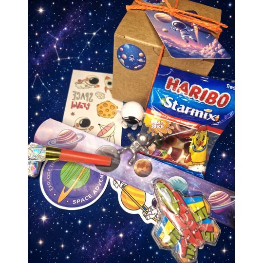 Party Bag in a Box (SPACE) | Pre-filled Kids Birthday Favours | Ready Made Party Bags