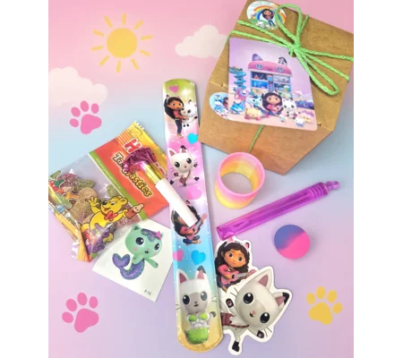 Party Bag in a Box (GABBYS DOLLHOUSE) | Pre-filled Kids Birthday Favours | Ready Made Party Bags
