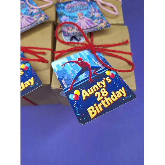 Party Bag in a Box (SPIDERMAN) | Pre-filled Kids Birthday Favours | Ready Made Party Bags