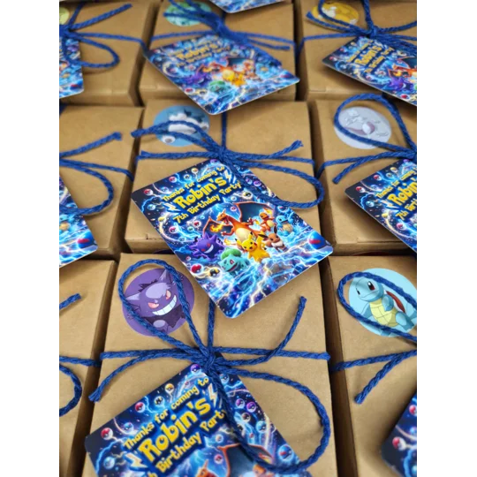 Party Bag in a Box (POKEMON) | Pre-filled Kids Birthday Favours | Ready Made Party Bags