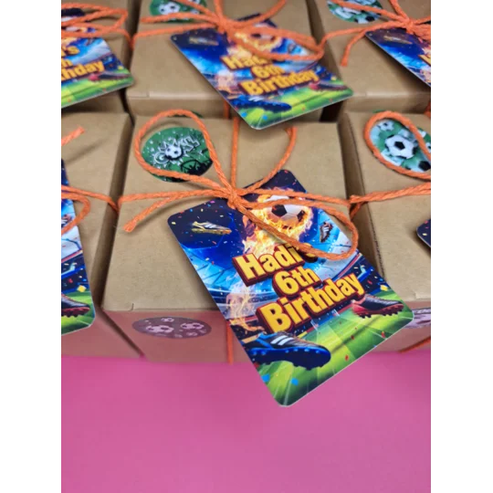 Party Bag in a Box (FOOTBALL) | Pre-filled Kids Birthday Favours | Ready Made Party Bags