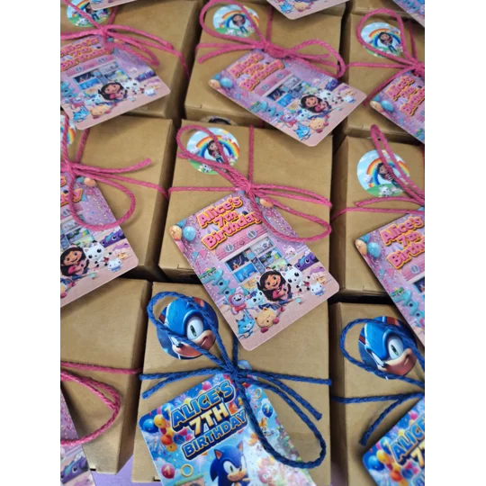 Party Bag in a Box (GABBYS DOLLHOUSE) | Pre-filled Kids Birthday Favours | Ready Made Party Bags