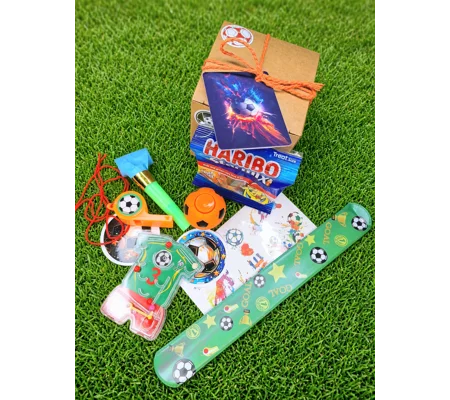 Party Bag in a Box (FOOTBALL) | Pre-filled Kids Birthday Favours | Ready Made Party Bags