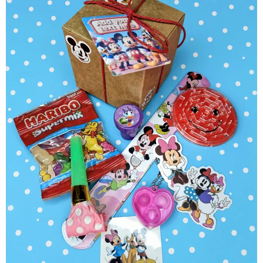 Party Bag in a Box (MICKEY & FRIENDS) | Pre-filled Kids Birthday Favours | Ready Made Party Bags