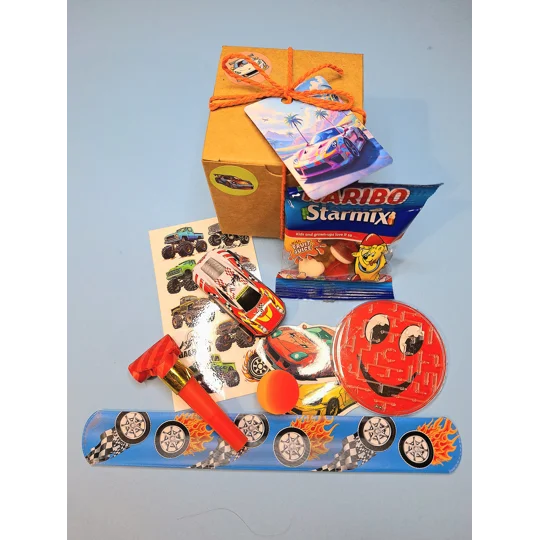 Party Bag in a Box (CARS) | Pre-filled Kids Birthday Favours | Ready Made Party Bags