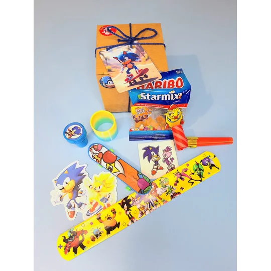 Party Bag in a Box (SONIC) | Pre-filled Kids Birthday Favours | Ready Made Party Bags