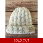3-6 Months Hat (White Rainbow)