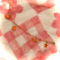 Celestial Harmony Figaro Bracelet – 14K Gold Filled with Persian Chalcedony & Cosmic Charms