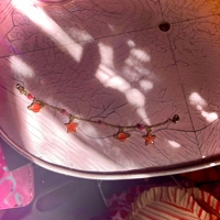 Celestial Harmony Figaro Bracelet – 14K Gold Filled with Persian Chalcedony & Cosmic Charms