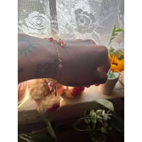 Celestial Harmony Figaro Bracelet – 14K Gold Filled with Persian Chalcedony & Cosmic Charms