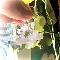 Butterfly and Flower Dangle Earrings - Whimsy Fairy Flower Cottagecore Jewelry