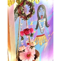 Fairycore Crystal Window Hanging- Whimmsical Crystal Decor with Flowers and Mushroom- Fantasy Garden